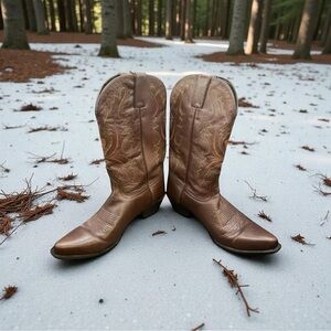 Dingo Cowgirl Boots Women's Brown Leather Sz 6.5 Traditional Festival Western